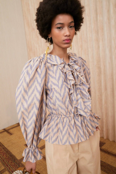 Kalila Blouse in Birch-Blouse-Ulla Johnson-Debs Boutique